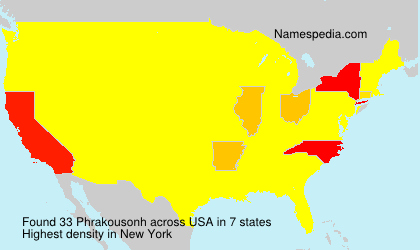 Surname Phrakousonh in USA Surname Phrakousonh in USA