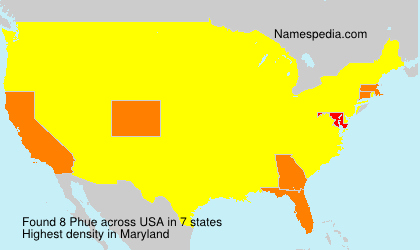Surname Phue in USA Surname Phue in USA
