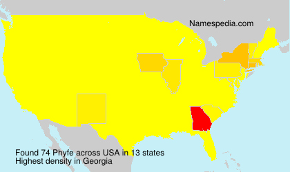 Surname Phyfe in USA Surname Phyfe in USA