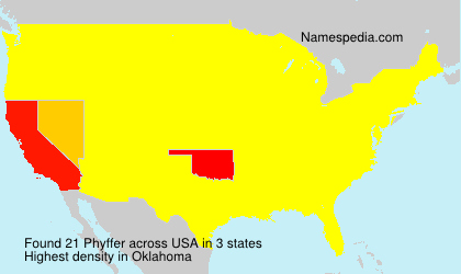 Surname Phyffer in USA Surname Phyffer in USA