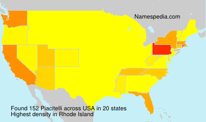 Surname Piacitelli in USA Surname Piacitelli in USA
