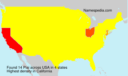 Surname Piai in USA