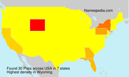 Surname Piaia in USA