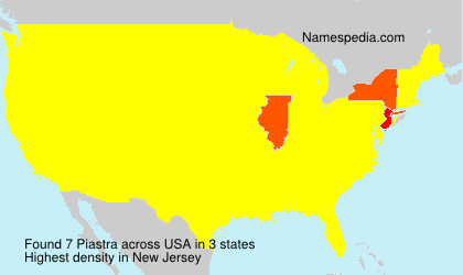 Surname Piastra in USA Surname Piastra in USA