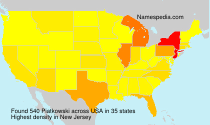 Surname Piatkowski in USA Surname Piatkowski in USA