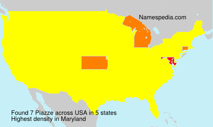 Surname Piazze in USA Surname Piazze in USA