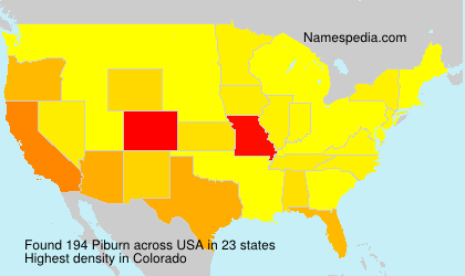 Surname Piburn in USA Surname Piburn in USA