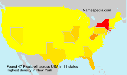 Surname Picciarelli in USA Surname Picciarelli in USA