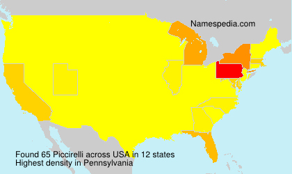 Surname Piccirelli in USA Surname Piccirelli in USA