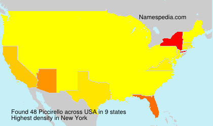 Surname Piccirello in USA Surname Piccirello in USA