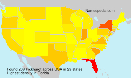 Surname Pickhardt in USA Surname Pickhardt in USA
