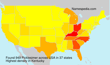 Surname Picklesimer in USA