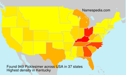 Surname Picklesimer in USA Surname Picklesimer in USA
