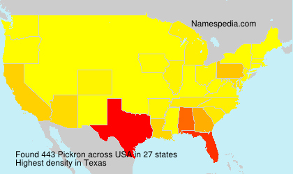 Surname Pickron in USA Surname Pickron in USA