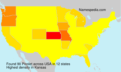 Surname Picolet in USA Surname Picolet in USA