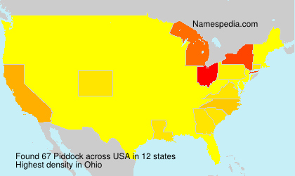 Surname Piddock in USA Surname Piddock in USA