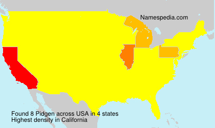 Surname Pidgen in USA Surname Pidgen in USA