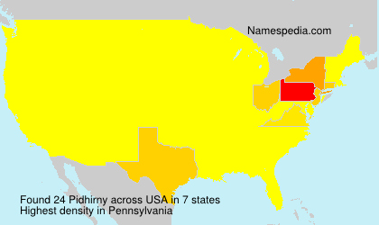 Surname Pidhirny in USA Surname Pidhirny in USA