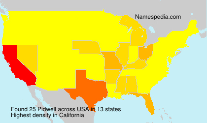 Surname Pidwell in USA Surname Pidwell in USA