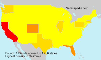 Surname Pienda in USA Surname Pienda in USA