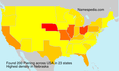Surname Piening in USA Surname Piening in USA