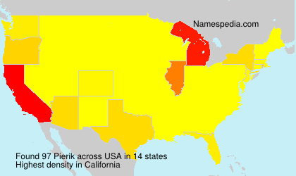 Surname Pierik in USA Surname Pierik in USA