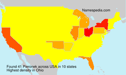 Surname Pieronek in USA Surname Pieronek in USA