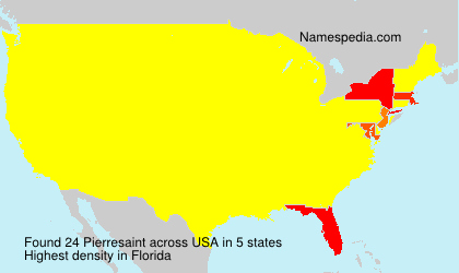 Surname Pierresaint in USA Surname Pierresaint in USA