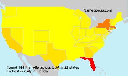 Surname Pierrette in USA Surname Pierrette in USA