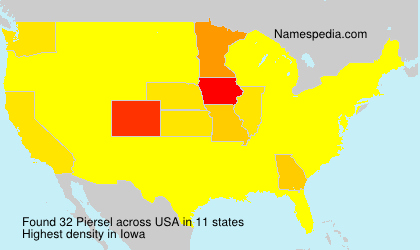 Surname Piersel in USA Surname Piersel in USA