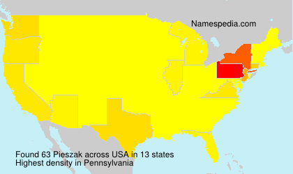 Surname Pieszak in USA Surname Pieszak in USA