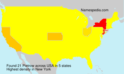 Surname Pietrow in USA Surname Pietrow in USA