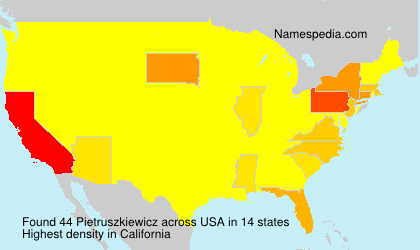 Surname Pietruszkiewicz in USA Surname Pietruszkiewicz in USA