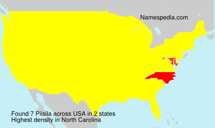 Surname Piisila in USA Surname Piisila in USA