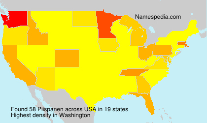 Surname Piispanen in USA Surname Piispanen in USA