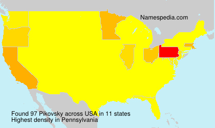 Surname Pikovsky in USA Surname Pikovsky in USA