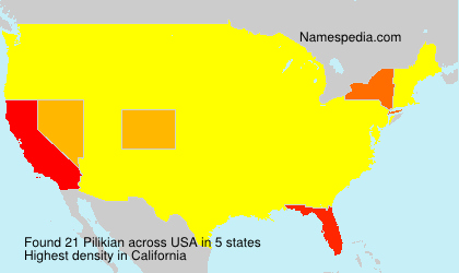 Surname Pilikian in USA Surname Pilikian in USA