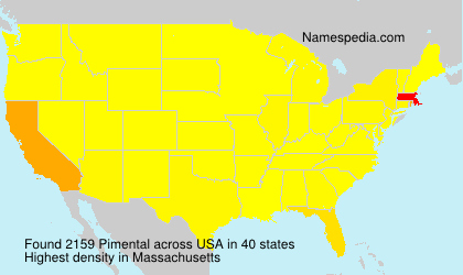 Surname Pimental in USA Surname Pimental in USA