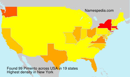 Surname Pimento in USA Surname Pimento in USA