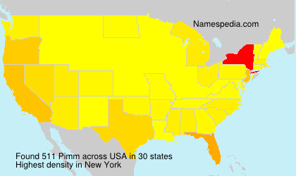 Surname Pimm in USA Surname Pimm in USA
