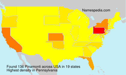 Surname Pinamonti in USA Surname Pinamonti in USA