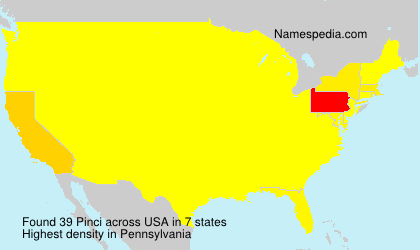 Surname Pinci in USA Surname Pinci in USA