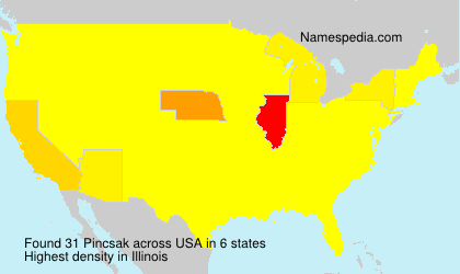 Surname Pincsak in USA Surname Pincsak in USA