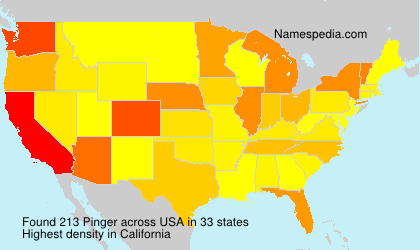 Surname Pinger in USA Surname Pinger in USA