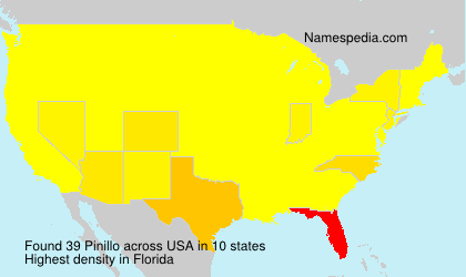 Surname Pinillo in USA Surname Pinillo in USA