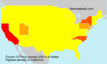 Surname Pinus in USA Surname Pinus in USA