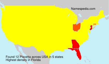 Surname Piscetta in USA Surname Piscetta in USA