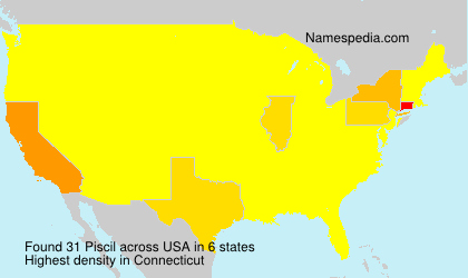 Surname Piscil in USA Surname Piscil in USA