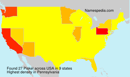 Surname Piskel in USA Surname Piskel in USA