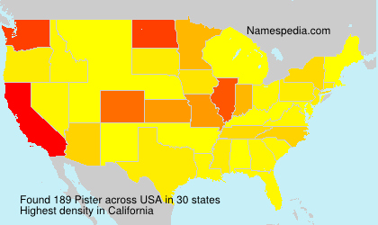 Surname Pister in USA Surname Pister in USA